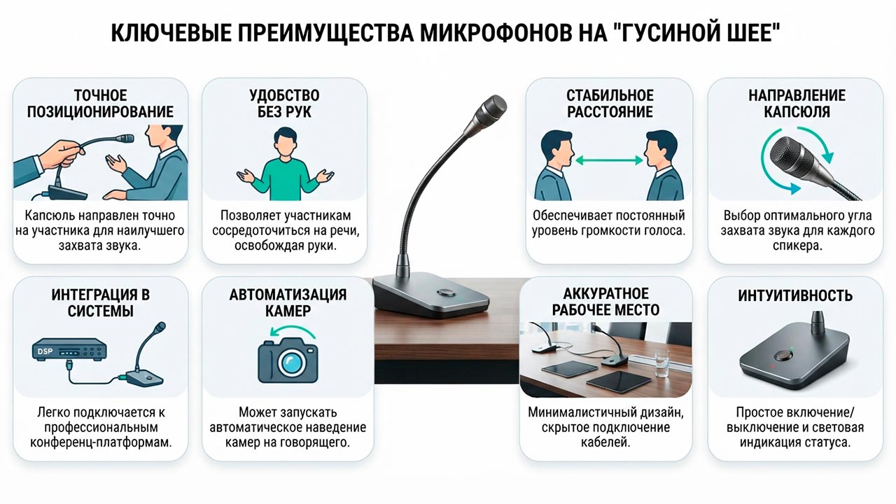Преимущества-и-ограничения-микрофонов-&laquo;гусиная-шея&raquo;