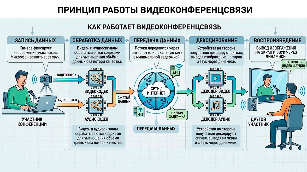 Как работает видеоконференцсвязь