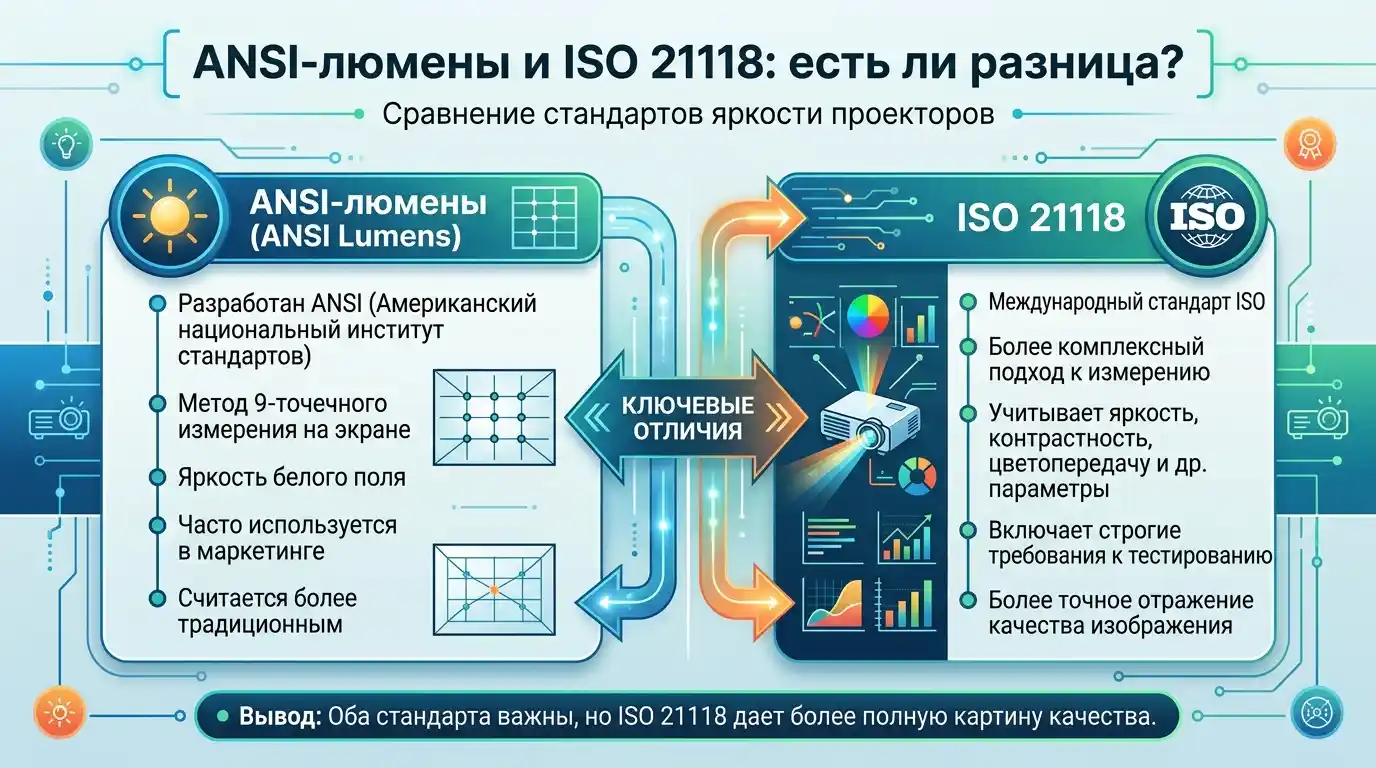 ANSI-люмены и ISO 21118: есть ли разница