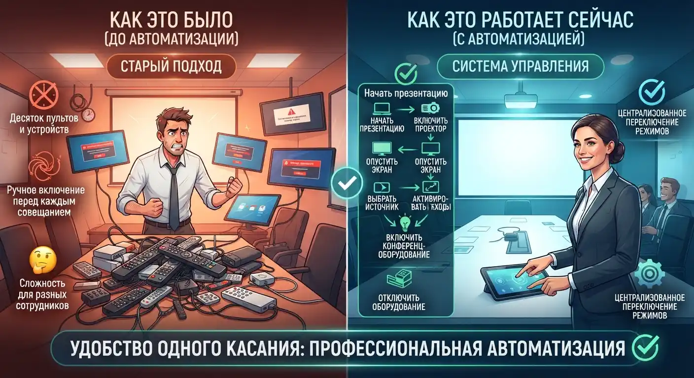 автоматизация работы проектора