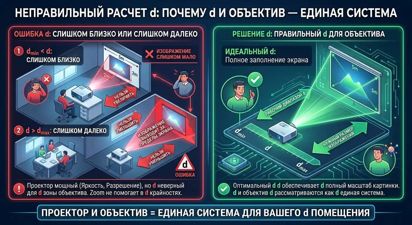 что происходит при неправильном выборе расстояния