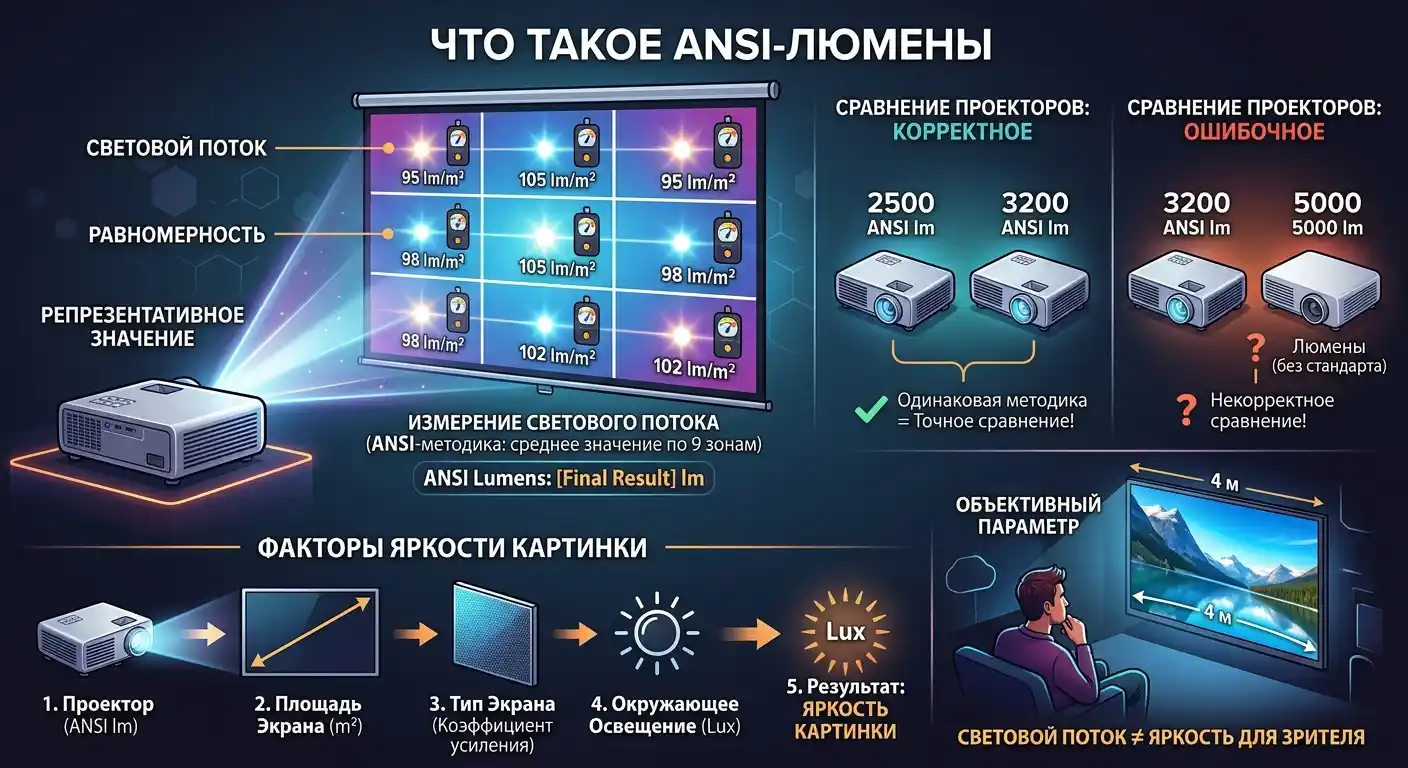 Что такое ANSI-люмены