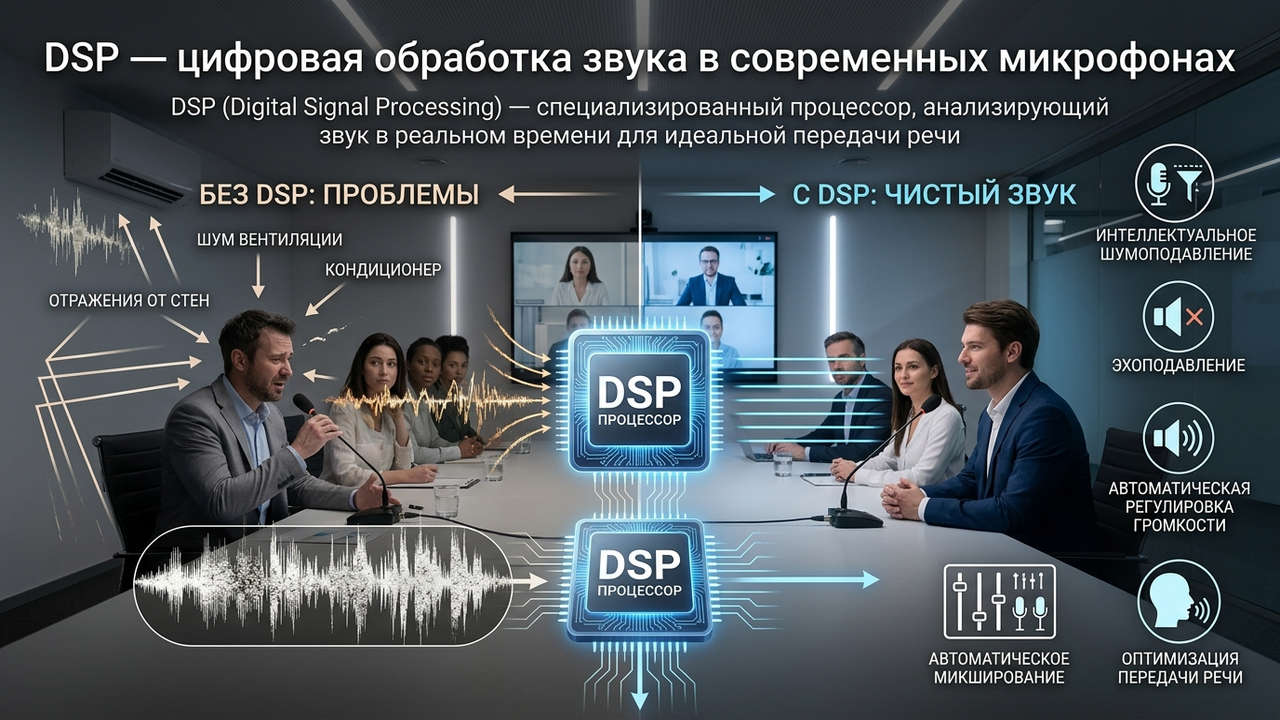 dsp цифровая обработка звука в современных микрофонах