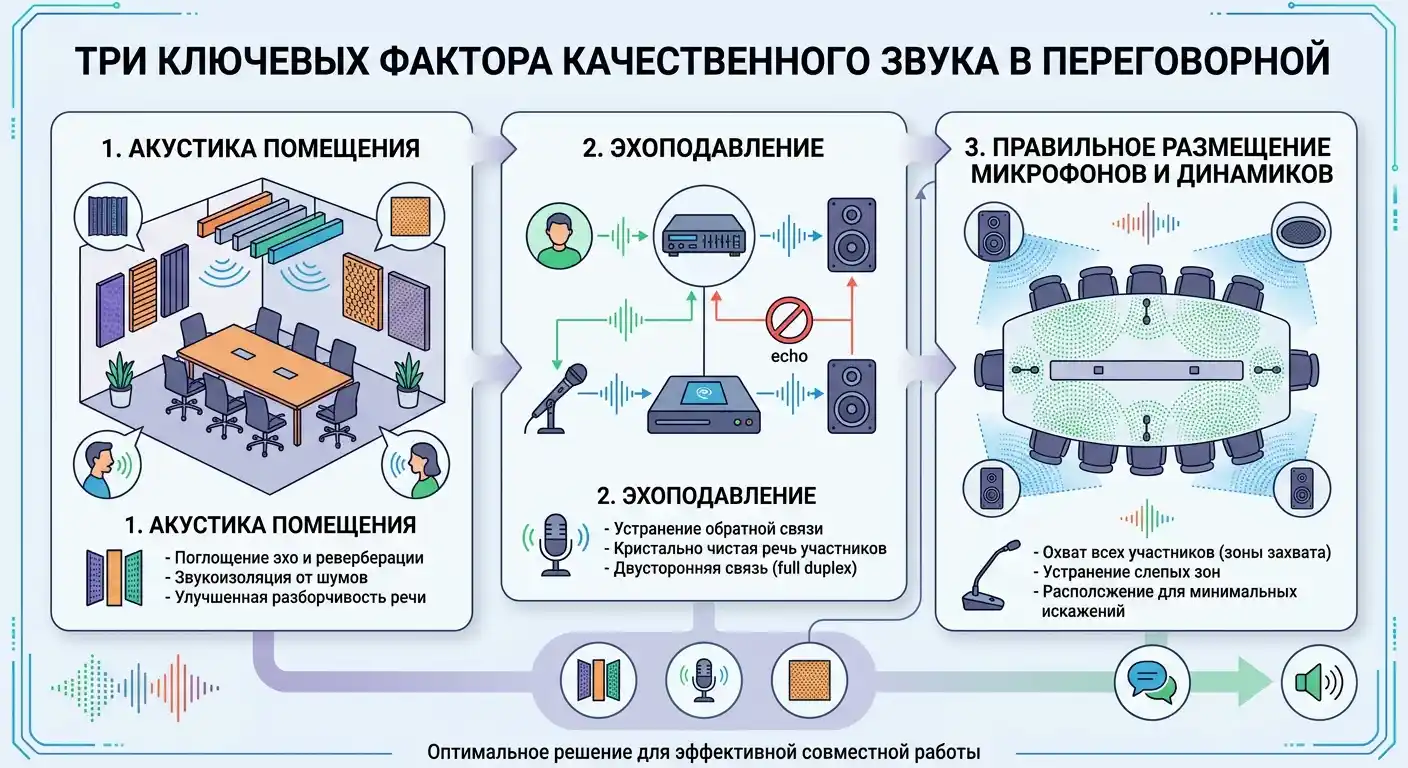 Эхоподавление и акустика помещения