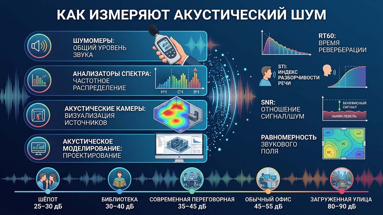 как измеряют акустический шум
