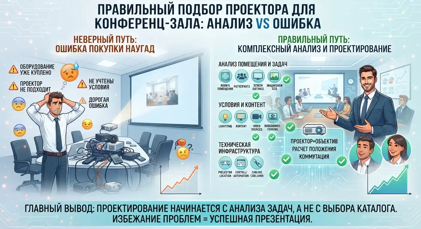 как правильно подобрать проектор для конференц-зала
