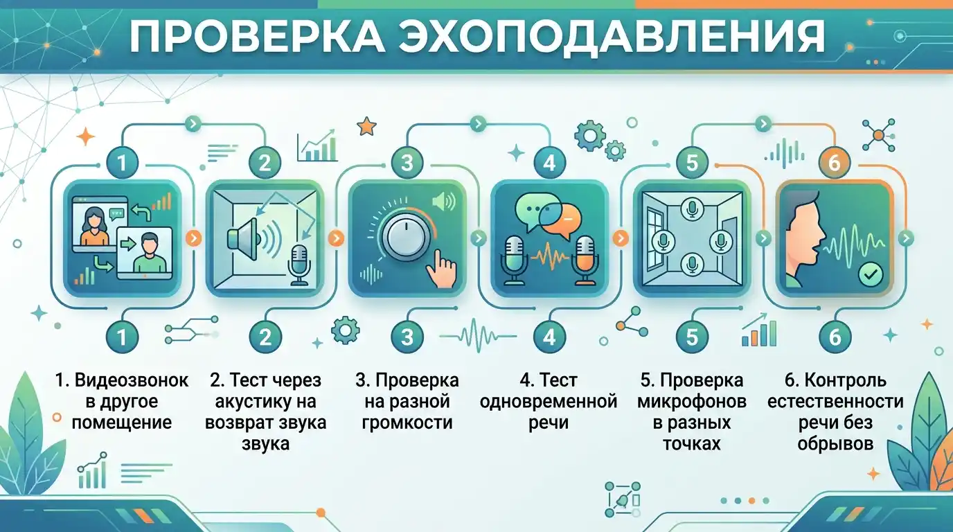Как проверить работу эхоподавления