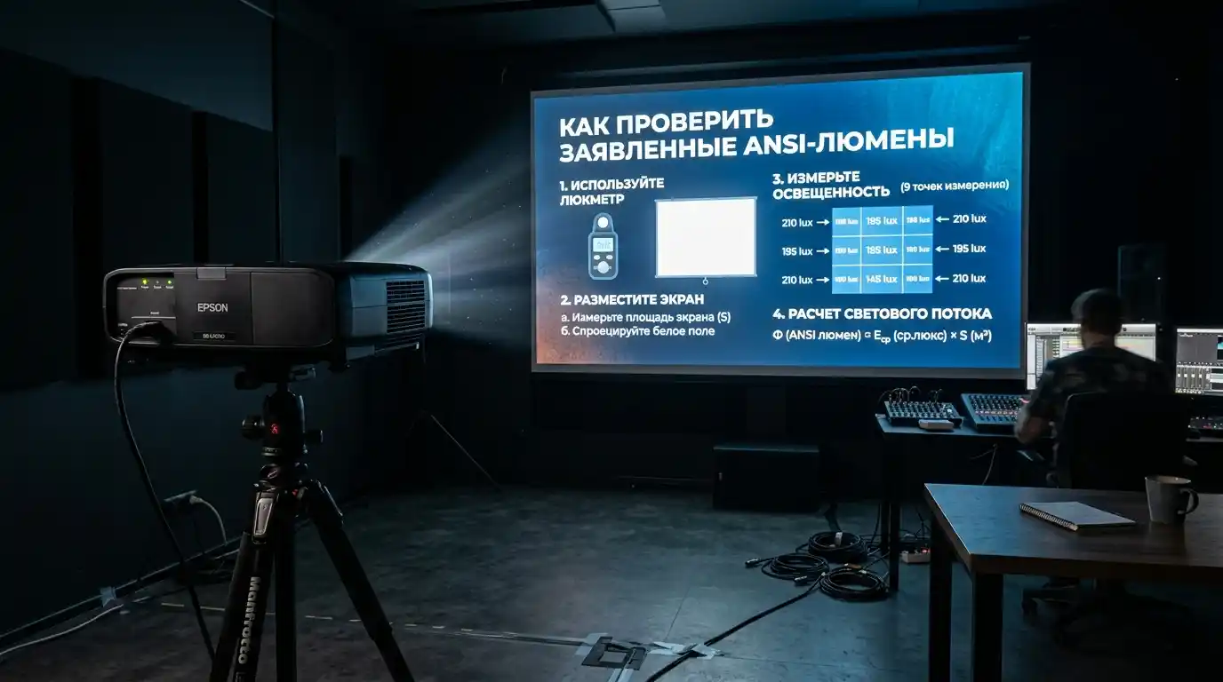 Как проверить заявленные ANSI-люмены