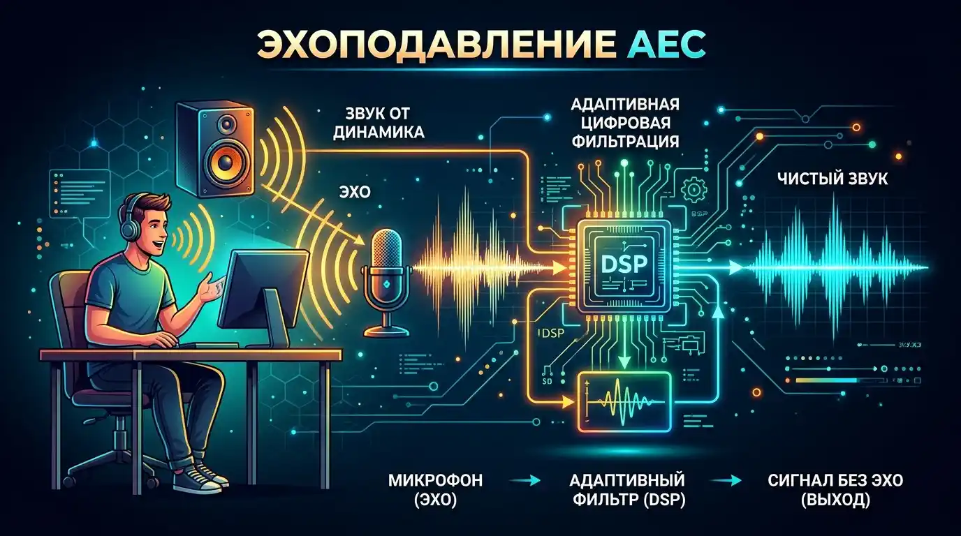 Как работает эхоподавление AEC
