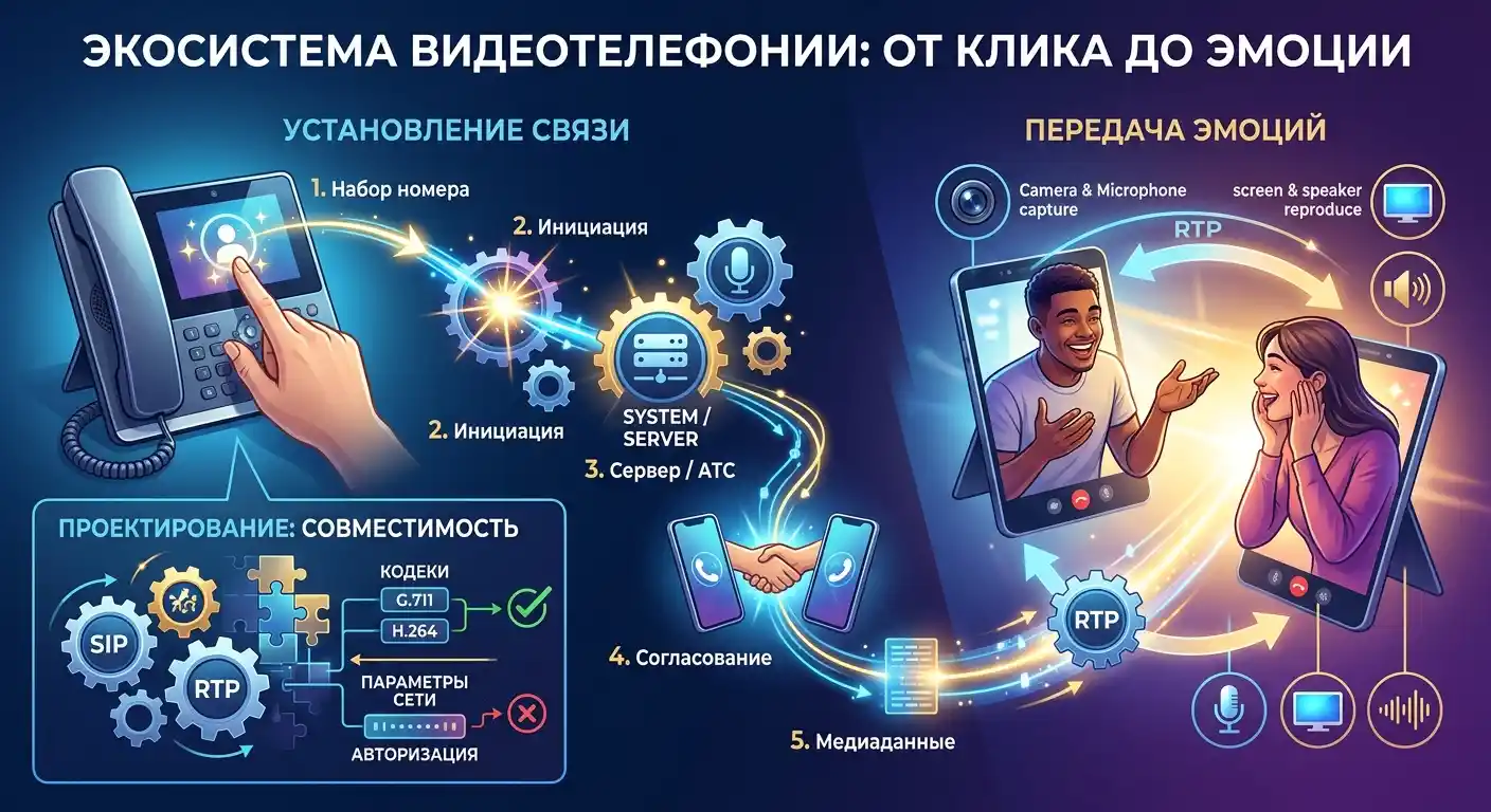 как работает телефон с функцией видеосвязи