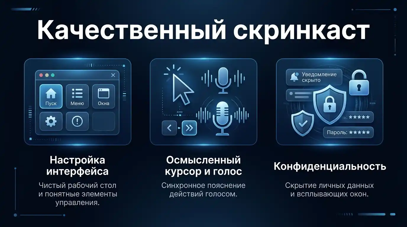 Как сделать скринкаст качественным и понятным