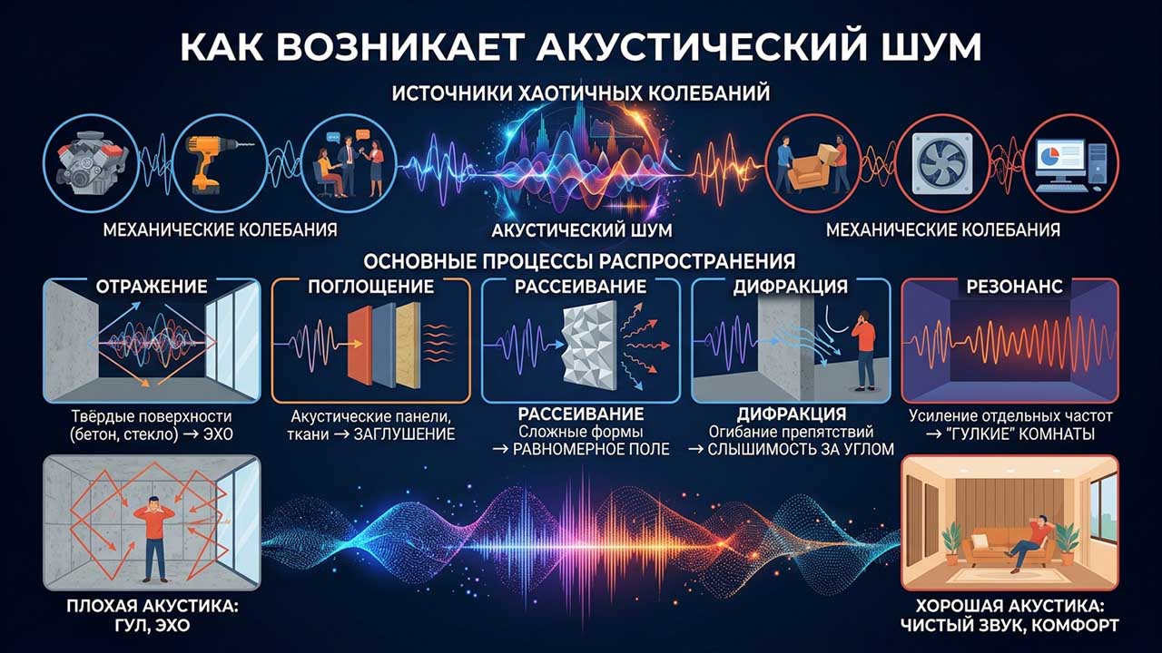 как возникает акустический шум