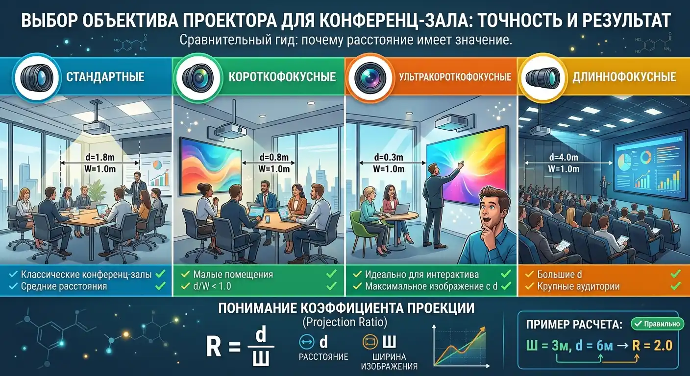 как выбрать объектив проектора