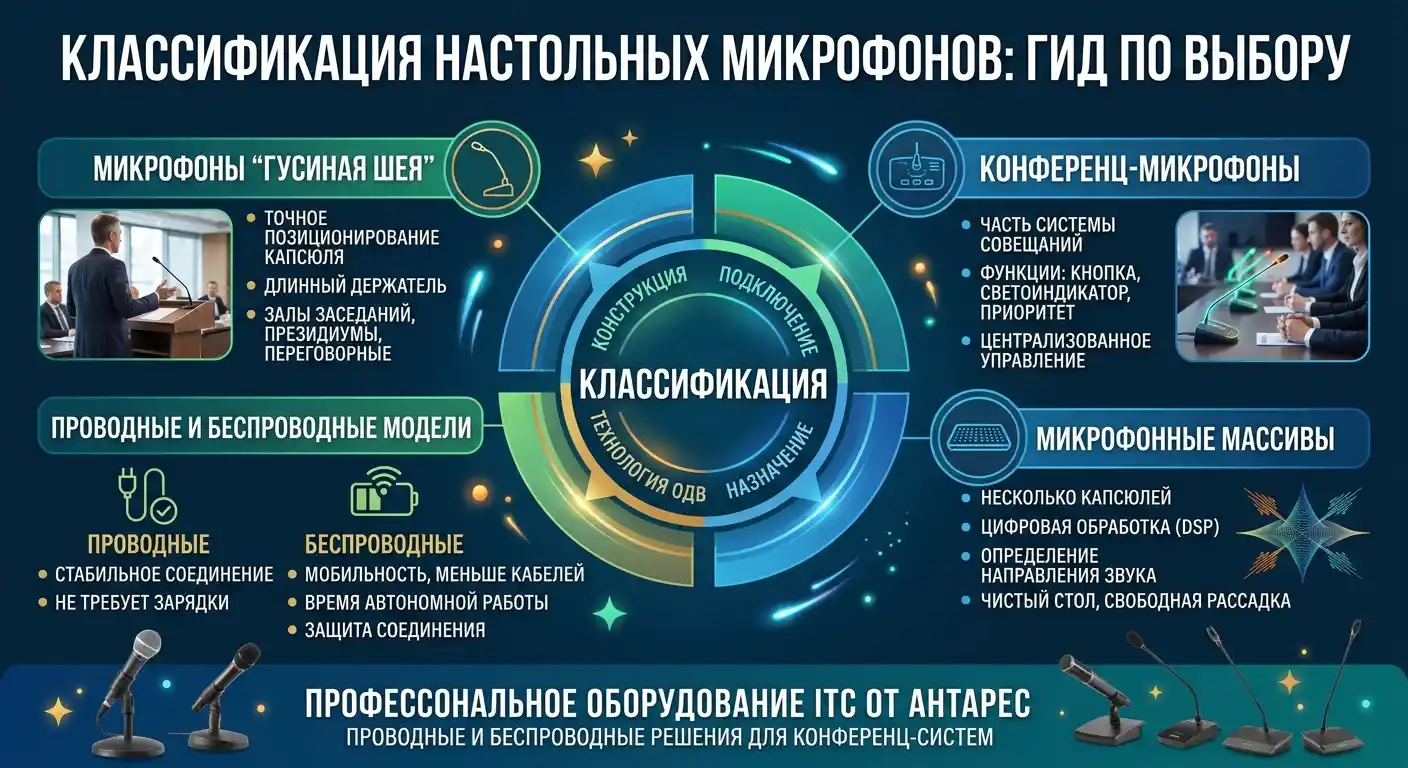 какие бывают настольные микрофоны