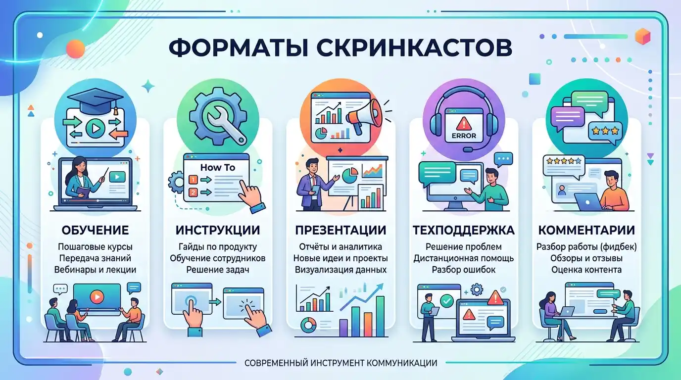 Какие бывают скринкасты