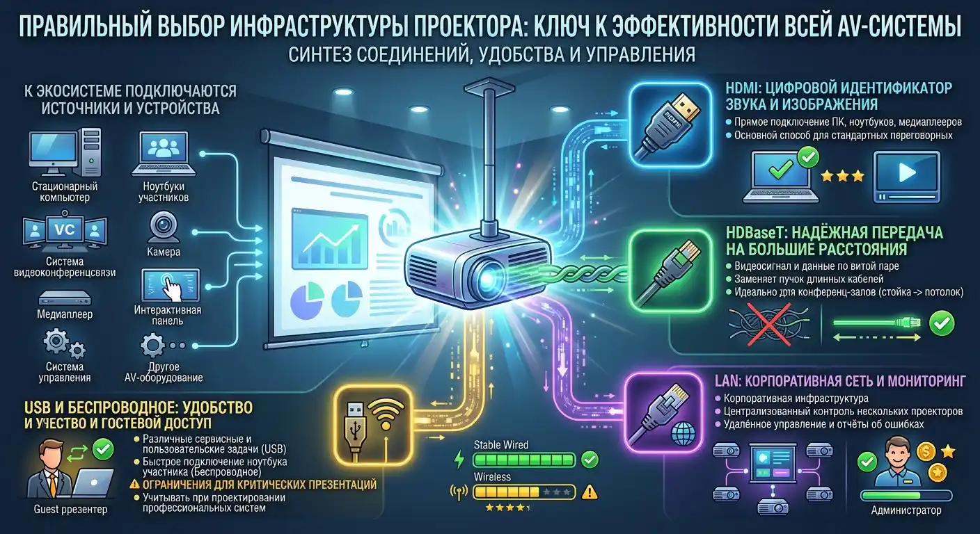 какие интерфейсы нужны проектору