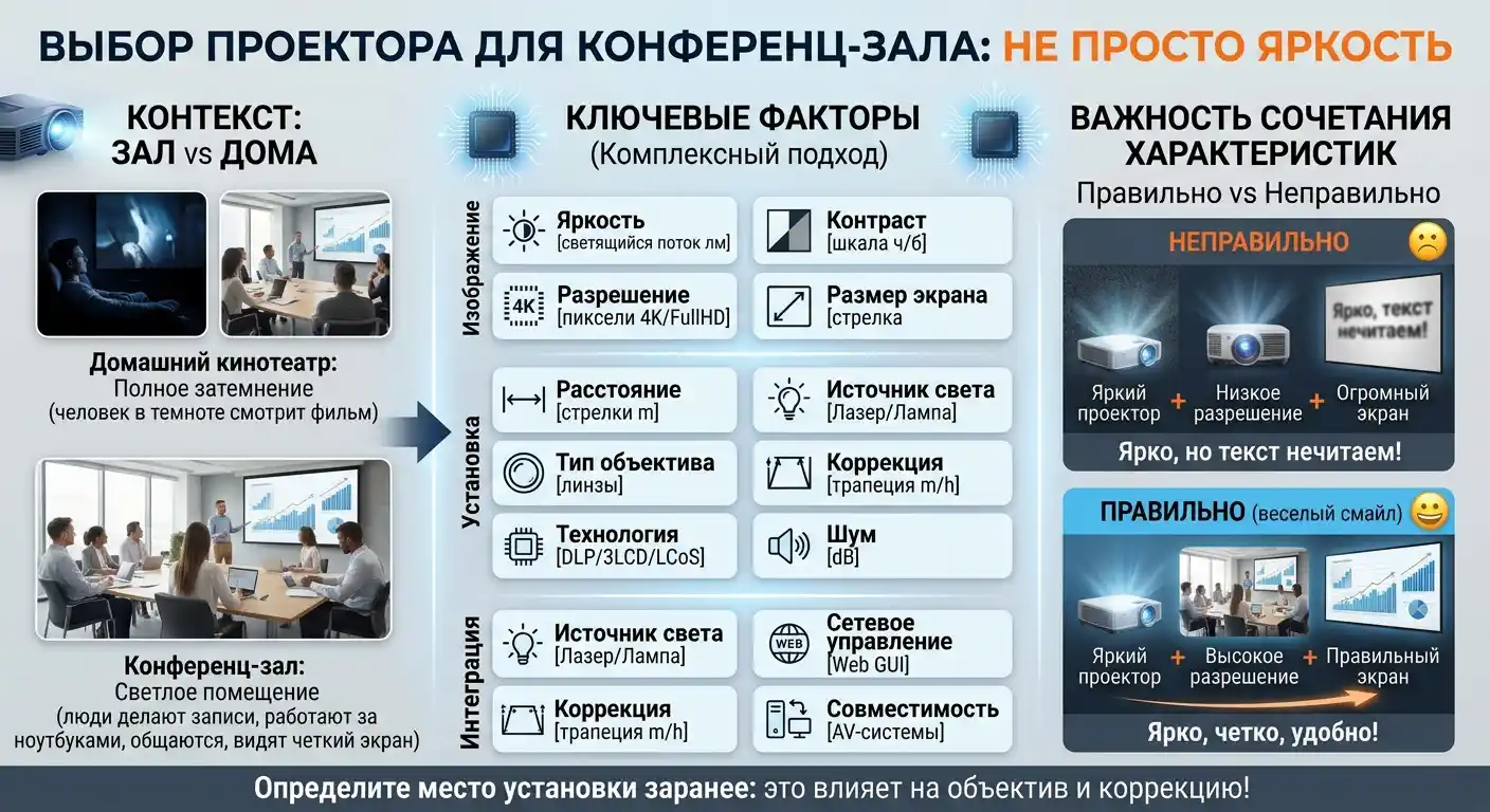 каким должен быть проектор для конференц-зала