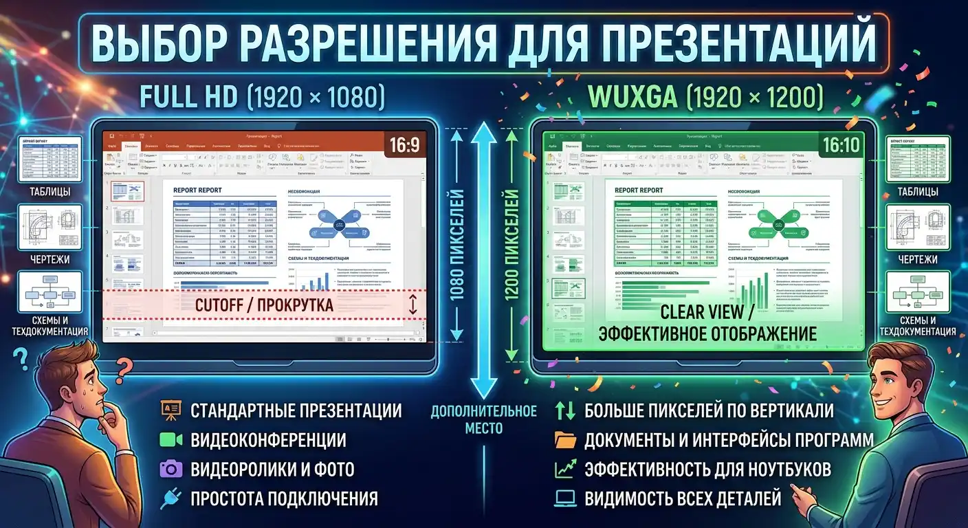 какое разрешение выбрать для презентаций