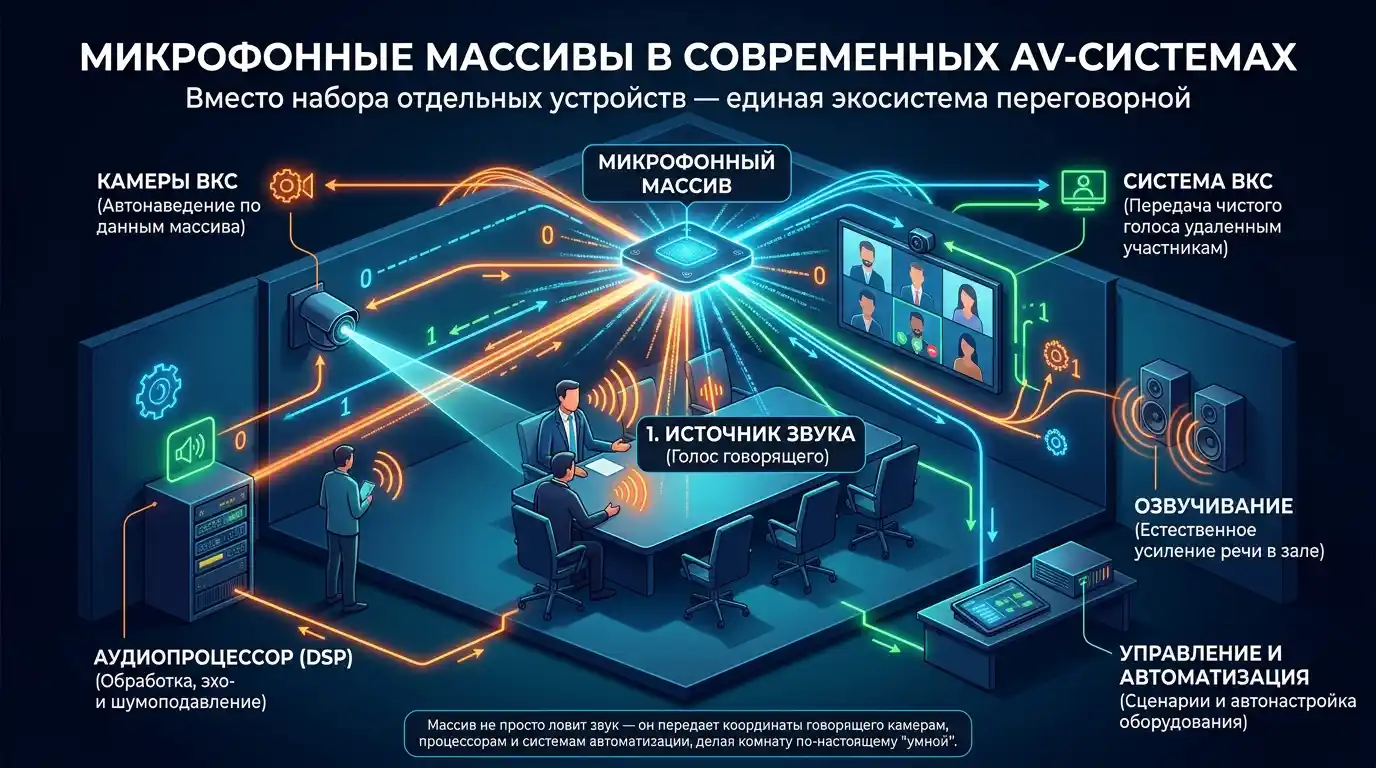 микрофонные массивы в современных av-системах