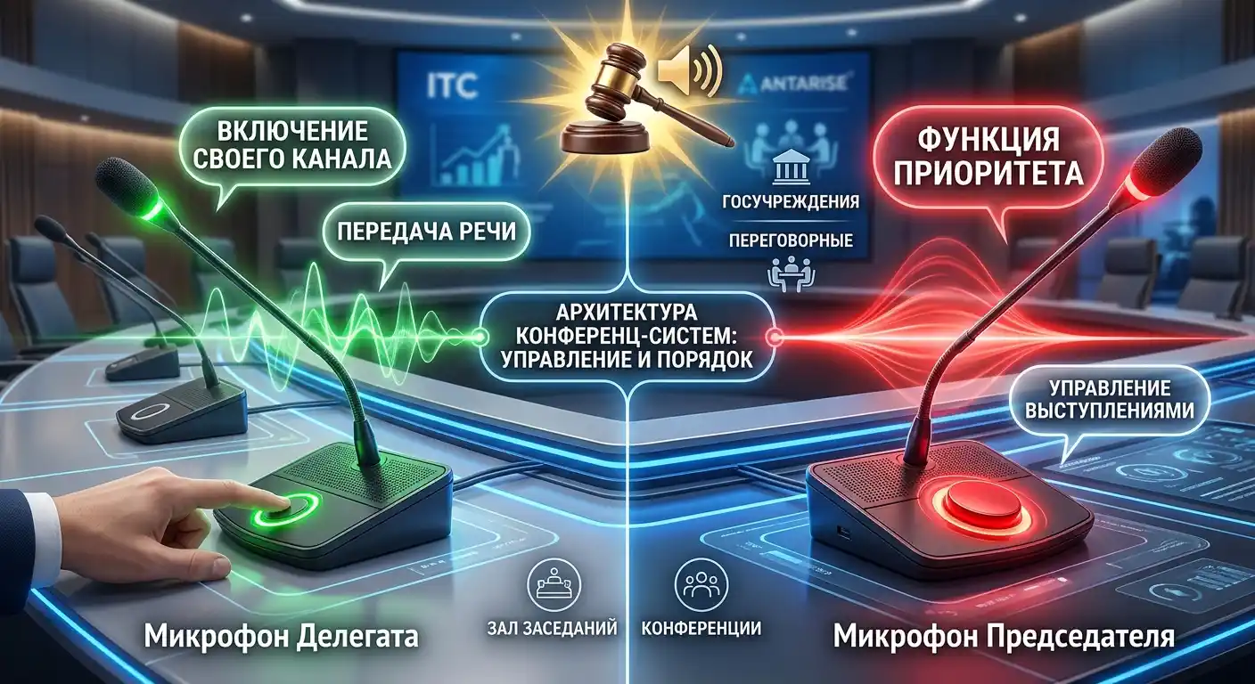 микрофоны председателя и делегата