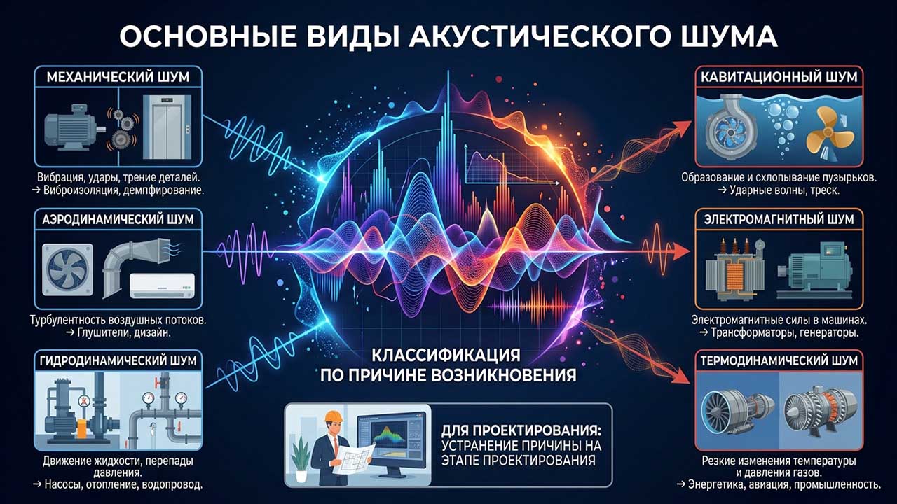 основные виды акустического шума