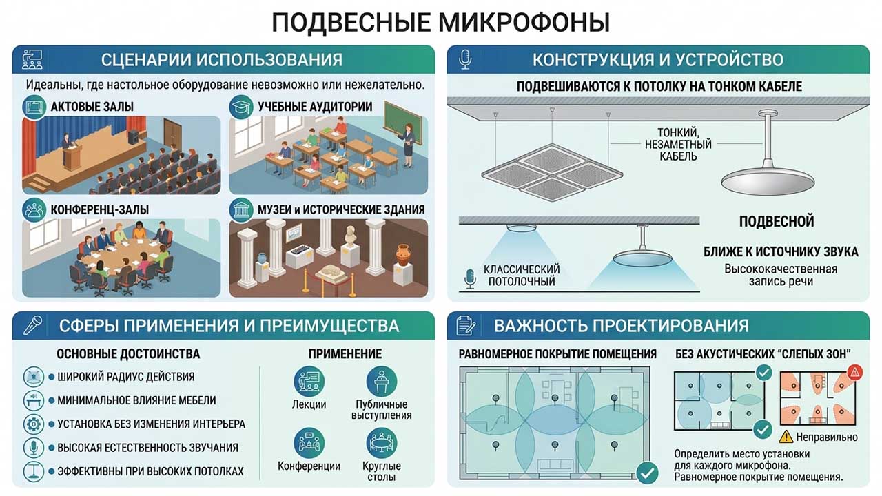 подвесные микрофоны
