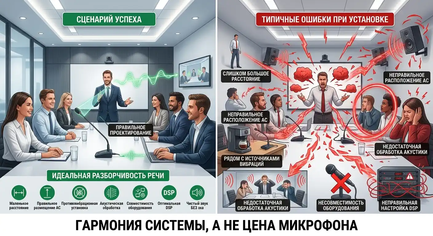 типичные ошибки при установке